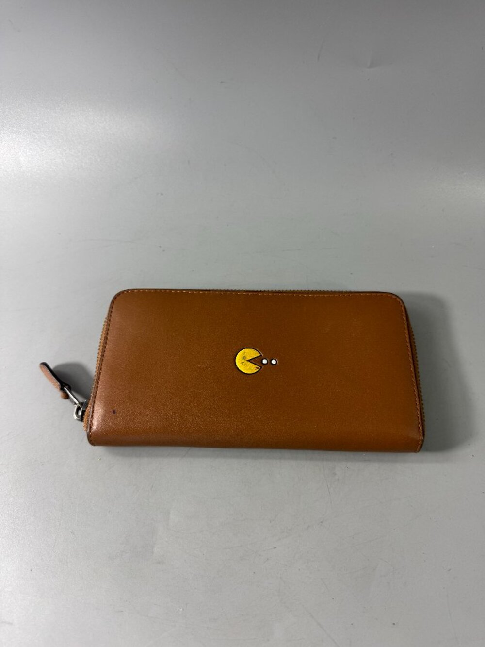Authentic Coach F55736 Pac Man Accordion Zip Wallet in Calf Leather